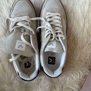 Veja Off-White Lace-Up Sneakers